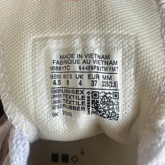 ⭐Converse Run Star Hike Canvas Platform Sz 4.5 Mens Shoes Sneakers White 168817C - Picture 7 of 7